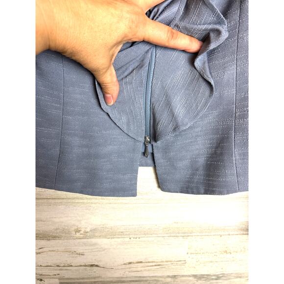 Doncaster Women’s 4P Petite Light Blue Viscose Suit Jacket Long Sleeve Cascade - Picture 5 of 7